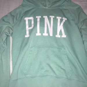Victoria’s secret Pink, teal blue hoodie